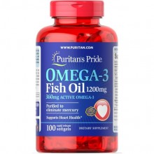 Омега 3 Puritan's Pride Omega-3 Fish Oil 1200 mg 100 Softgels Омега 3 Puritan's Pride Omega-3 Fish Oil 1200 mg 100 Softgels
