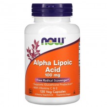 Альфа-липоевая кислота NOW Foods Alpha Lipoic Acid 100 mg 120 Veg Caps