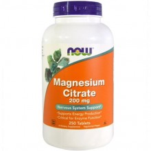 Микроэлемент Магний NOW Foods Magnesium Citrate 200 mg 250 Tabs