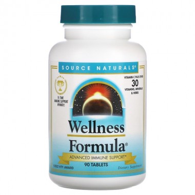 Витаминно-минеральный комплекс Source Naturals Wellness Formula, Herbal Defense Complex 90 Tabs