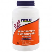 Препарат для суставов и связок NOW Foods Glucosamine & Chondroitin with MSM 180 Caps
