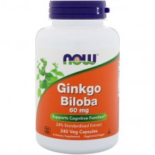 Гинкго Билоба NOW Foods Ginkgo Biloba 60 mg 240 Veg Caps Гинкго Билоба NOW Foods Ginkgo Biloba 60 mg 240 Veg Caps