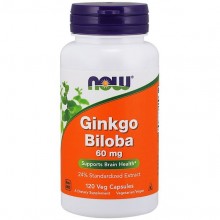 Гинкго Билоба NOW Foods Ginkgo Biloba 60 mg 120 Veg Caps Гинкго Билоба NOW Foods Ginkgo Biloba 60 mg 120 Veg Caps