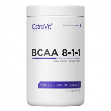 Аминокислота BCAA для спорта OstroVit BCAA 8-1-1 400 g /40 servings/ Pure Аминокислота BCAA для спорта OstroVit BCAA 8-1-1 400 g /40 servings/ Pure
