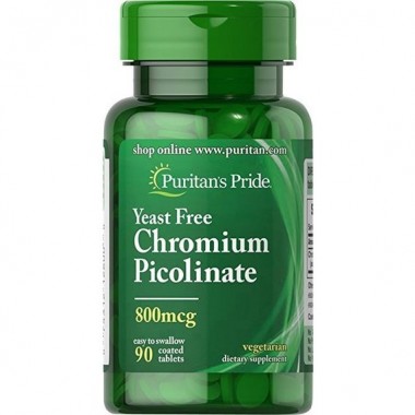 Микроэлемент Хром Puritan's Pride Chromium Picolinate Yeast Free 800 mcg 90 Tabs Микроэлемент Хром Puritan's Pride Chromium Picolinate Yeast Free 800 mcg 90 Tabs