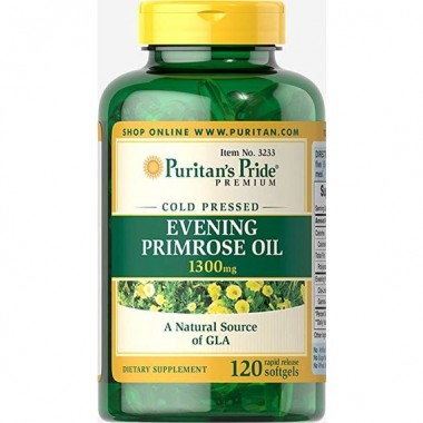 Масло вечерней примулы Puritan's Pride Evening Primrose Oil 1300 MG With GLA 120 Softgels