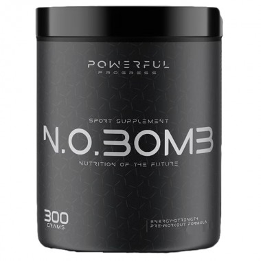 Комплекс до тренировки Powerful Progress N.O.BOMB 300 g /30 servings/ Strawberry