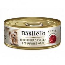 Basttet'o Silver для собак Говядина с рубцом и овощами для собак, жб 85 г