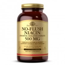Ниацин Solgar No-Flush Niacin (Vitamin B3) (Inositol Hexanicotinate) 500 mg 250 Veg Caps