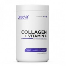Хондропротектор (для спорта) OstroVit Collagen And Vitamin C 400 g /40 servings/ Pure Хондропротектор (для спорта) OstroVit Collagen And Vitamin C 400 g /40 servings/ Pure