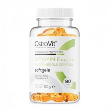 Витамин E для спорта OstroVit Vitamin E Natural Tocopherols Complex 90 Caps