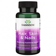 Комплекс для кожи, волос, ногтей Swanson Hair, Skin & Nails 60 Tabs Комплекс для кожи, волос, ногтей Swanson Hair, Skin & Nails 60 Tabs