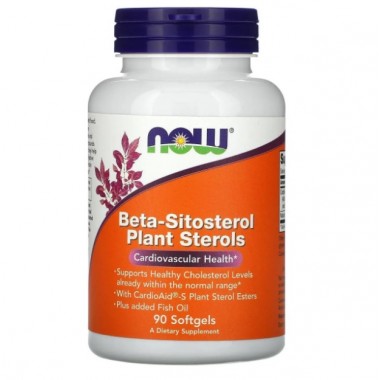 Бета-ситостерол NOW Foods Beta-Sitosterol Plant Sterols 90 Softgels Бета-ситостерол NOW Foods Beta-Sitosterol Plant Sterols 90 Softgels