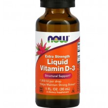 Витамин D NOW Foods Vitamin D3 Extra Strength 30 ml