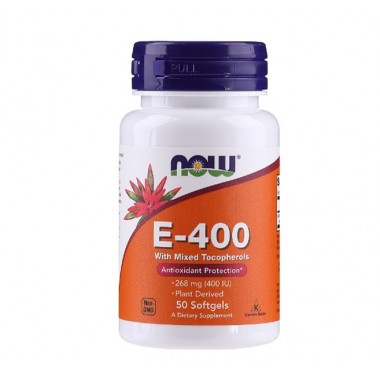 Витамин E NOW Foods Vitamin E-400 with Mixed Tocopherols 50 Softgels