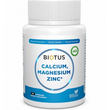 Мультиминеральный комплекс Biotus Calcium Magnesium Zinc with Vitamin D3 60 Caps BIO-530982