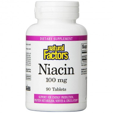 Ниацин Natural Factors Niacin 100 mg 90 Tabs