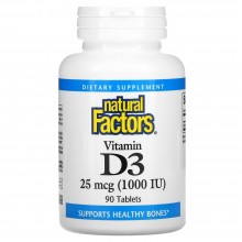 Витамин D Natural Factors Vitamin D3 1000 IU 25 mcg 90 Tabs