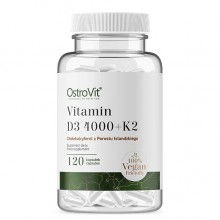 Витамин D3+K2 для спорта OstroVit Vitamin D3 4000 + K2 VEGE 120 Caps