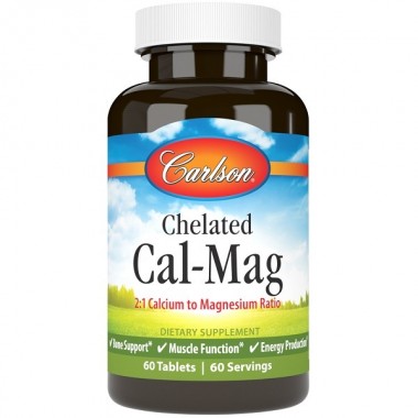 Мультиминеральный комплекс Carlson Labs Chelated Cal-Mag 60 Tabs