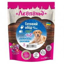 Леопольд Готовый обед с говядиной и сердцем для собак, пауч 500 г (12шт/уп) Леопольд Готовый обед с говядиной и сердцем для собак, пауч 500 г (12шт/уп)