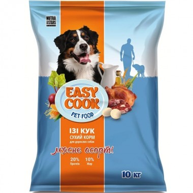  NutraFiveStars Изи Кук Мясное ассорти EasyCook DOG Сухой корм для взрослых собак. 10 кг.