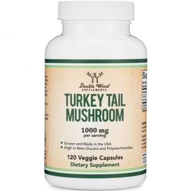 Грибной комплекс Double Wood Turkey Tail Mushroom 1000 mg (2 caps per serving) 120 Caps