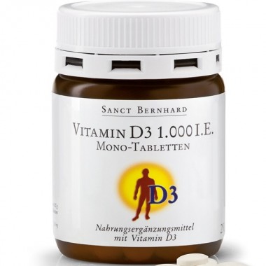 Витамин D Sanct Bernhard Vitamin D3 1000 IU 25 mcg 250 Tabs