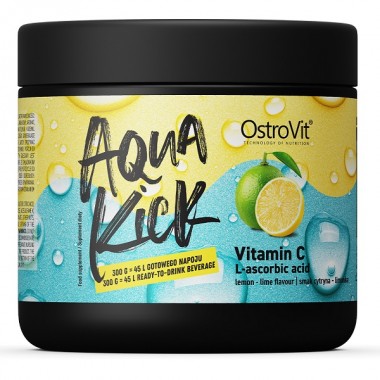 Витамин C для спорта OstroVit Aqua Kick Vitamin C 300 g /30 servings/ Lemon Lime
