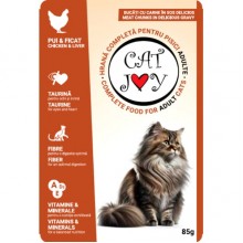 Cat Joy с курицей и печенью в соусе, пауч, 85 г, 24шт/уп, цена за шт.