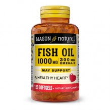 Омега 3 Mason Natural Fish Oil 1000 mg Omega 300 mg 120 Caps