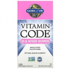 Витаминно-минеральный комплекс для женщин Garden of Life Vitamin Code 50 & Wiser Women 120 Veg Caps