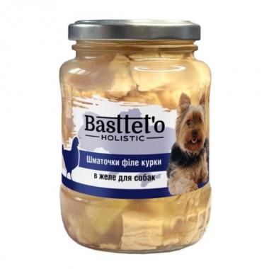 Basttet'o Holistic для собак 360г Кусочки филе курицы в желе