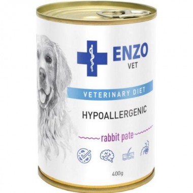  Enzo Vet Hypoallergenic rabbit pate жб 400г Гипоаллергенный корм паштет с кроликом для собак