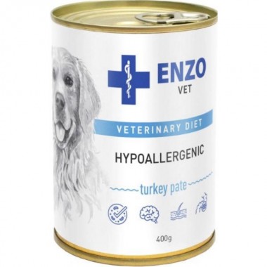  Enzo Vet Hypoallergenic turkey pate жб 400г Гипоаллергенный корм паштет с индейкой для собак