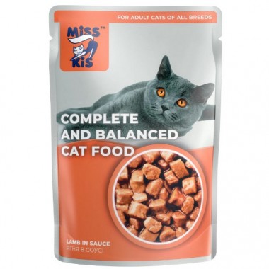 Miss Kis Ягненок в соусе пауч 100 г (24 шт/уп)  Miss Kis Ягненок в соусе пауч 100 г (24 шт/уп)
