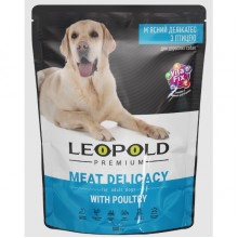 Леопольд Мясной деликатес с птицей, пауч 500 г (12шт/уп)