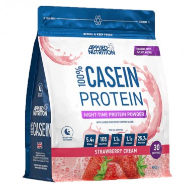 Протеин Applied Nutrition 100% Casein 900 g /30 servings/ Strawberry