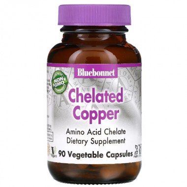 Микроэлемент Медь Bluebonnet Nutrition Albion Chelated Copper 90 Veg Caps