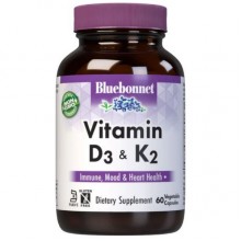 Мультивитамины Bluebonnet Nutrition Vitamin D3 & K2 60 Veg Caps