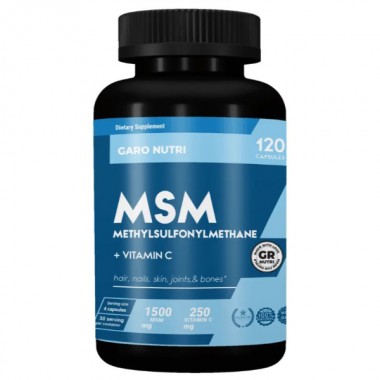 Хондропротектор (для спорта) GARO Nutrition MSM + Vitamin C 120 Caps