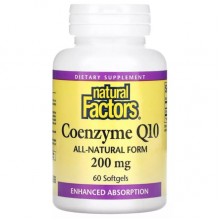 Коэнзим Natural Factors Coenzyme Q10 200 mg 60 Softgels