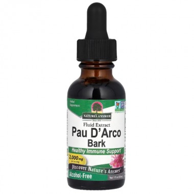Муравьиное дерево Nature's Answer Pau D'Arco Bark, Alcohol-Free 2000 mg 30 ml /15 servings/