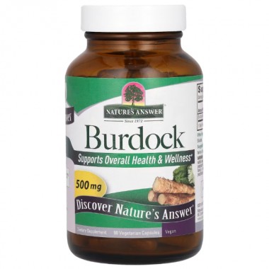 Корень лопуха Nature's Answer Burdock 500 mg 90 Veg Caps