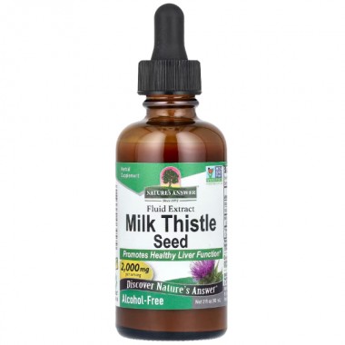 Расторопша Nature's Answer Milk Thistle Seed, Fluid Extract, Alcohol-Free 2000 mg 60 ml /30 servings/