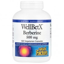 Барбарис Natural Factors WellBetX Berberine 500 mg 120 Veg Caps