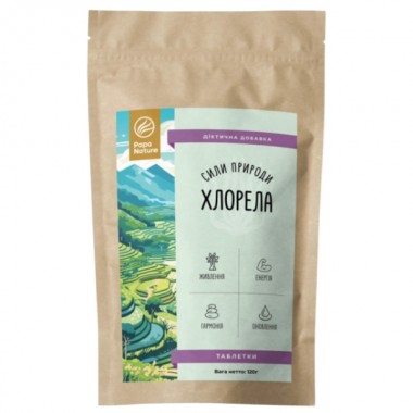 Хлорелла PapaNature Хлорела (Chlorella vulgaris) 480 таблеток (120 г)