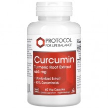 Куркума Protocol for Life Balance Curcumin, Turmeric Root Extract 665 mg 60 Veg Caps