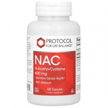 Ацетилцистеин Protocol for Life Balance NAC (N-Acetyl-Cysteine) 600 mg 100 Veg Caps