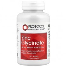 Микроэлемент Цинк Protocol for Life Balance Zinc Glycinate 30 mg 120 Softgels